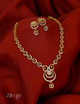 Antique AD Stone Necklace and Earring Set for Women
